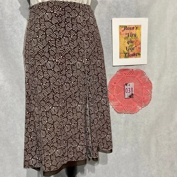 Max Studio Brown/Beige Skirt - Picture 4 of 8